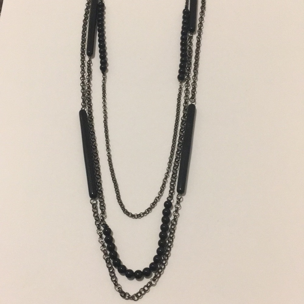 Black Multi-strand Necklace